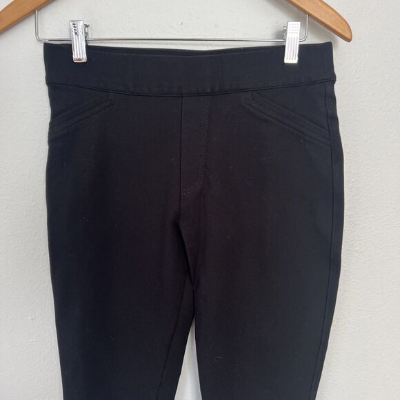 Spanx Womens Black Faux Pockets Capri Cropped Pull On Legging Pants M/PT - Picture 2 of 12